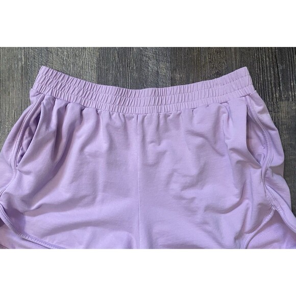 Pact Women’s Large Organic Cotton Pull On Shorts Purple Lavender with Pockets - Picture 2 of 10
